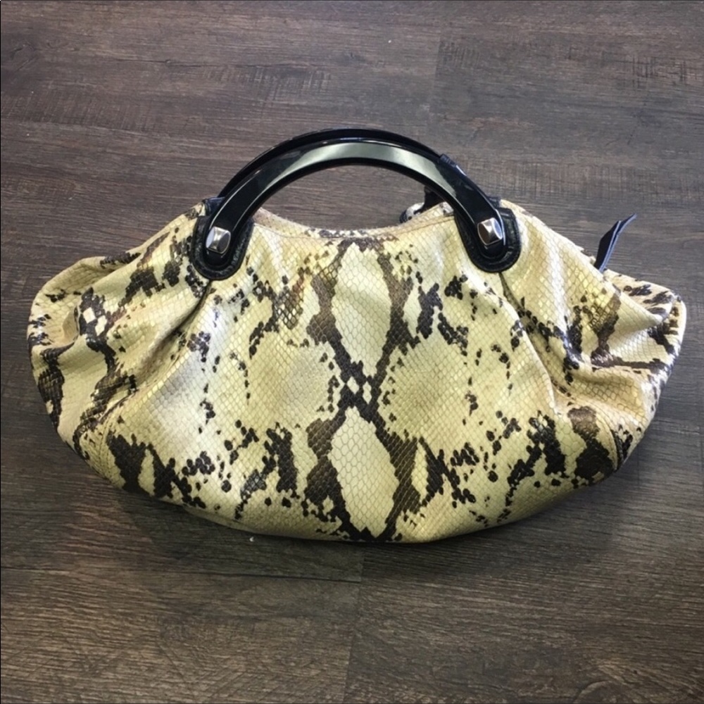 Large Iridescent Snakeskin Bag